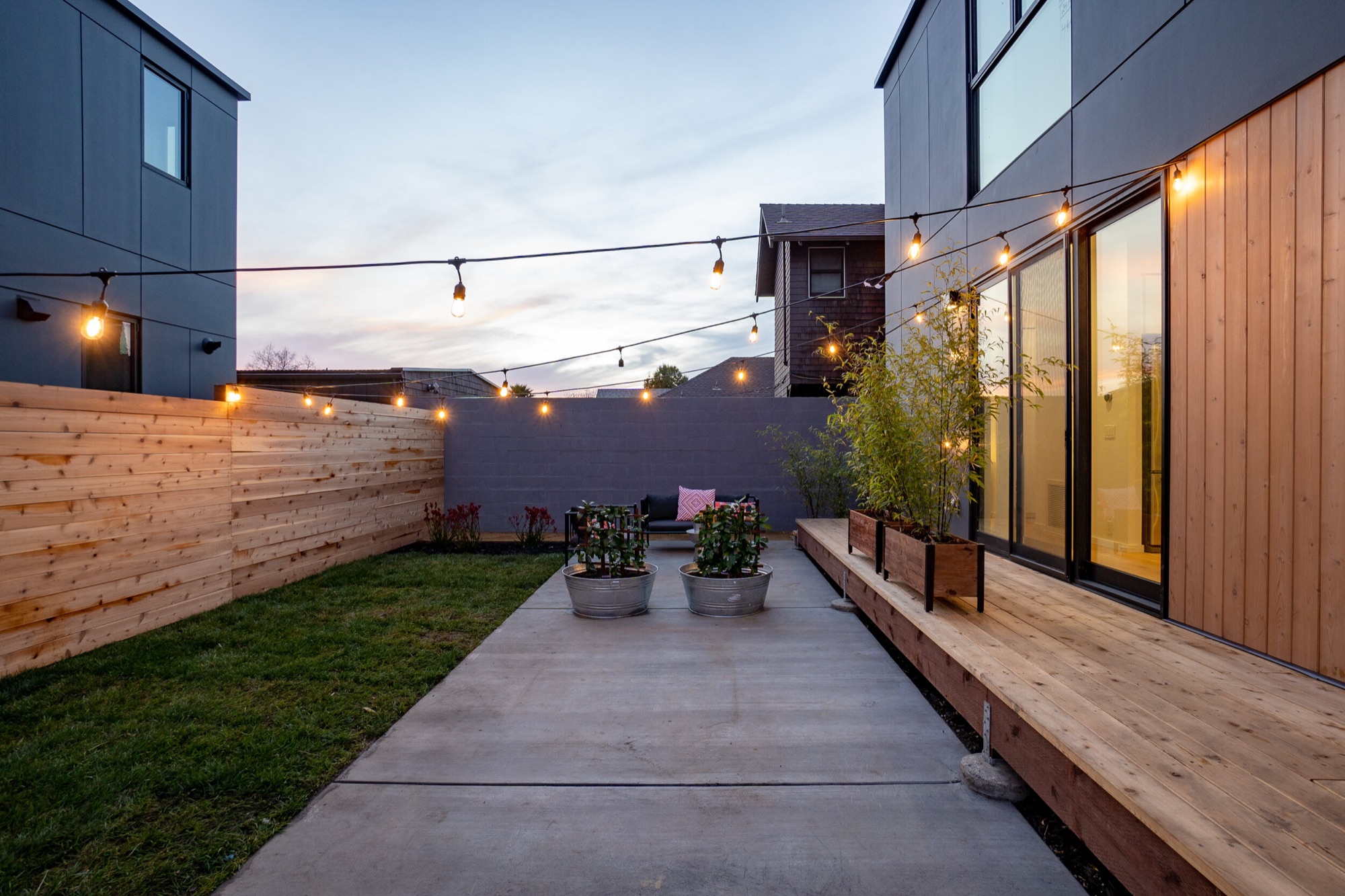 Exterior of the two Connect2 prefabricated homes